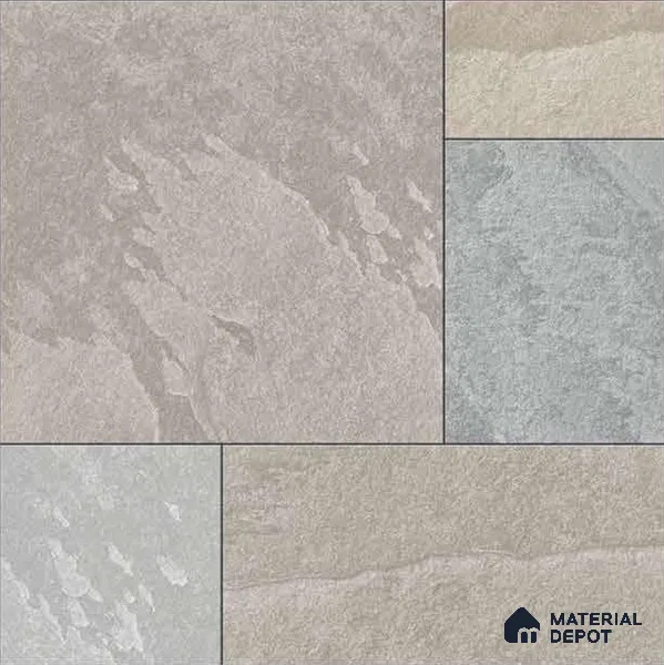Stone Floor Tile TL 05361 Strada Caramel Click 2 ft x 2 ft Vitrified Punch Matte Finish - 12 mm | Suitable for Parking, Balcony, Courtyard, Patio, Terrace (Sample)