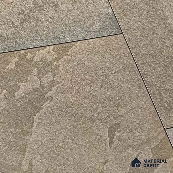Stone Floor Tile TL 05361 Strada Caramel Click 2 ft x 2 ft Vitrified Punch Matte Finish - 12 mm | Suitable for Parking, Balcony, Courtyard, Patio, Terrace (Sample)