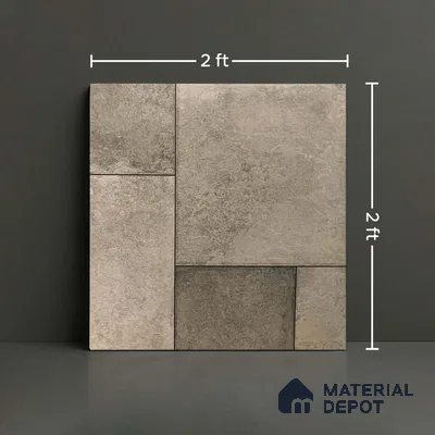 Stone Floor Tile TL 05362 Gradient 2 ft x 2 ft Matte Finish Anti Skid Vitrified Tile - 12 mm | Suitable for Balcony, Terrace & Coutyard