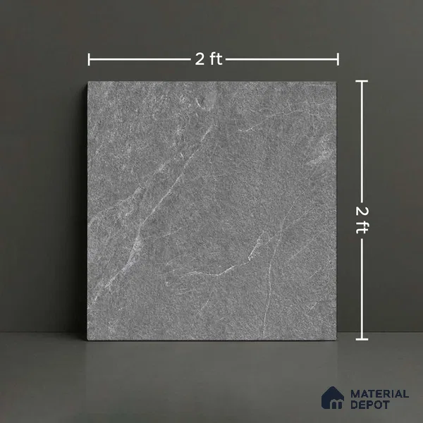 Stone Floor Tile TL 05363 B Strada Monsana Pearl 2 ft x 2 ft Vitrified Punch Matte Finish - 12 mm | Suitable for Parking, Balcony, Courtyard, Patio, Terrace (Sample)