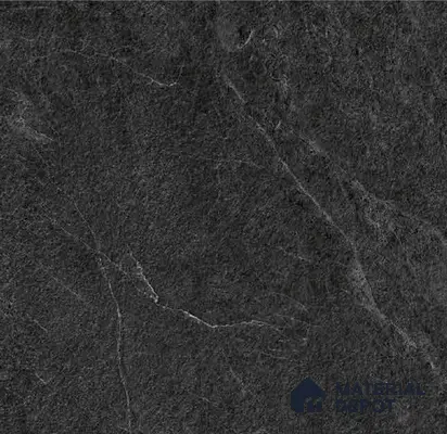 Stone Floor Tile TL 05363 Strada Monsana Black 2 ft x 2 ft Vitrified Punch Matte Finish - 12 mm | Suitable for Parking, Balcony, Courtyard, Patio, Terrace