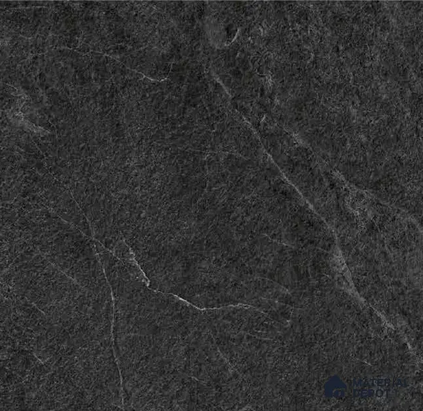 Stone Floor Tile TL 05363 Strada Monsana Black 2 ft x 2 ft Vitrified Punch Matte Finish - 12 mm | Suitable for Parking, Balcony, Courtyard, Patio, Terrace