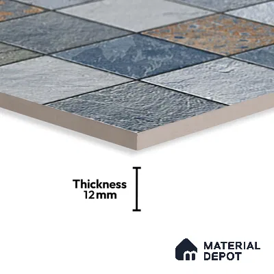 Stone Floor Tile TL 05767 Strada Mosaico Azul 20 inch x 20 inch Vitrified Matte Finish - 12 mm | Suitable for Parking, Balcony, Courtyard, Patio, Terrace (Sample)
