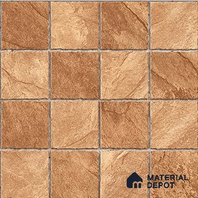 Stone Floor Tile TL 05764 Strada Mosaico Bronze 20 inch x 20 inch Vitrified Matte Finish - 12 mm | Suitable for Parking, Balcony, Courtyard, Patio, Terrace | Pattern Alignment May Vary | 2-3 mm Spacer is Mandatory (Sample)