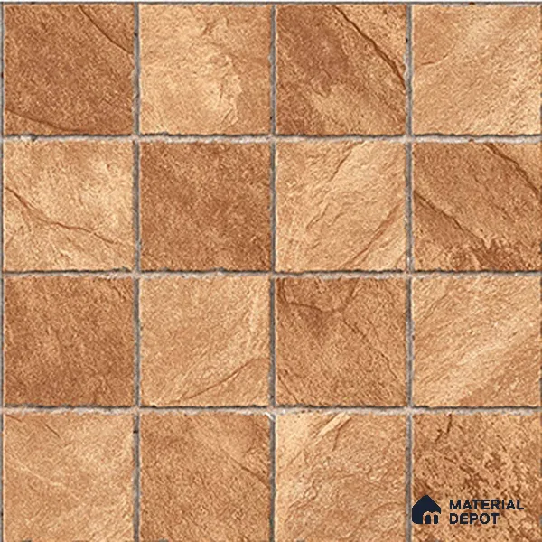Stone Floor Tile TL 05764 Strada Mosaico Bronze 20 inch x 20 inch Vitrified Matte Finish - 12 mm | Suitable for Parking, Balcony, Courtyard, Patio, Terrace | Pattern Alignment May Vary | 2-3 mm Spacer is Mandatory (Sample)