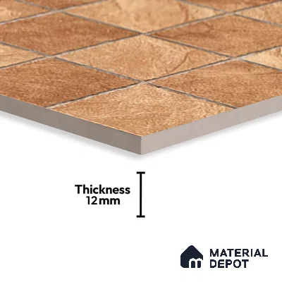 Stone Floor Tile TL 05764 Strada Mosaico Bronze 20 inch x 20 inch Vitrified Matte Finish - 12 mm | Suitable for Parking, Balcony, Courtyard, Patio, Terrace | Pattern Alignment May Vary | 2-3 mm Spacer is Mandatory (Sample)