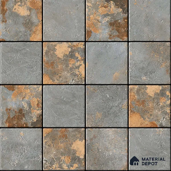 Stone Floor Tile TL 05765 Strada Mosaico Grizo 20 inch x 20 inch Vitrified Matte Finish - 12 mm | Suitable for Parking, Balcony, Courtyard, Patio, Terrace | Pattern Alignment May Vary | 2-3 mm Spacer is Mandatory (Sample)