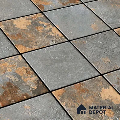 Stone Floor Tile TL 05765 Strada Mosaico Grizo 20 inch x 20 inch Vitrified Matte Finish - 12 mm | Suitable for Parking, Balcony, Courtyard, Patio, Terrace | Pattern Alignment May Vary | 2-3 mm Spacer is Mandatory (Sample)