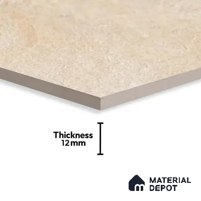 Stone Floor Tile TL 05365 B Strada Perfect Crema 20 inch x 20 inch Vitrified Matte Finish - 12 mm | Suitable for Parking, Balcony, Courtyard, Patio, Terrace | Pattern Alignment May Vary | 2-3 mm Spacer is Mandatory