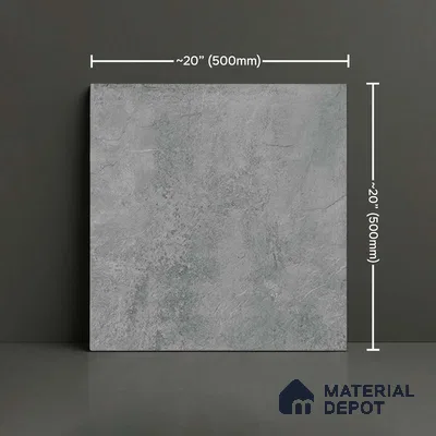 Stone Floor Tile TL 05365 Strada Perfecto Grigio 20 inch x 20 inch Vitrified Matte Finish - 12 mm | Suitable for Parking, Balcony, Courtyard, Patio, Terrace | Pattern Alignment May Vary | 2-3 mm Spacer is Mandatory (Sample)