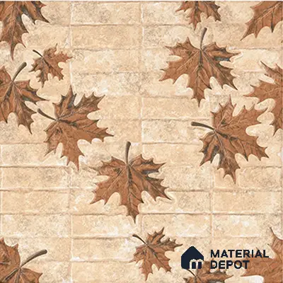 Stone Floor Tile TL 05766 B Strada Umber Leaf 20 inch x 20 inch Vitrified Matte Finish - 12 mm | Suitable for Parking, Balcony, Courtyard, Patio, Terrace | Pattern Alignment May Vary | 2-3 mm Spacer is Mandatory