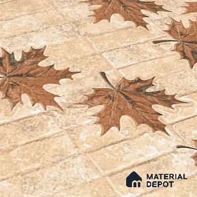 Stone Floor Tile TL 05766 B Strada Umber Leaf 20 inch x 20 inch Vitrified Matte Finish - 12 mm | Suitable for Parking, Balcony, Courtyard, Patio, Terrace | Pattern Alignment May Vary | 2-3 mm Spacer is Mandatory