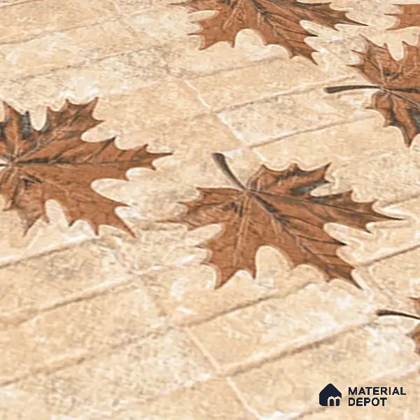 Stone Floor Tile TL 05766 B Strada Umber Leaf 20 inch x 20 inch Vitrified Matte Finish - 12 mm | Suitable for Parking, Balcony, Courtyard, Patio, Terrace | Pattern Alignment May Vary | 2-3 mm Spacer is Mandatory