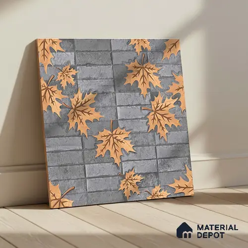 Stone Floor Tile TL 05766 Strada Slate Leaf 20 inch x 20 inch Vitrified Matte Finish - 12 mm | Suitable for Parking, Balcony, Courtyard, Patio, Terrace | Pattern Alignment May Vary | 2-3 mm Spacer is Mandatory