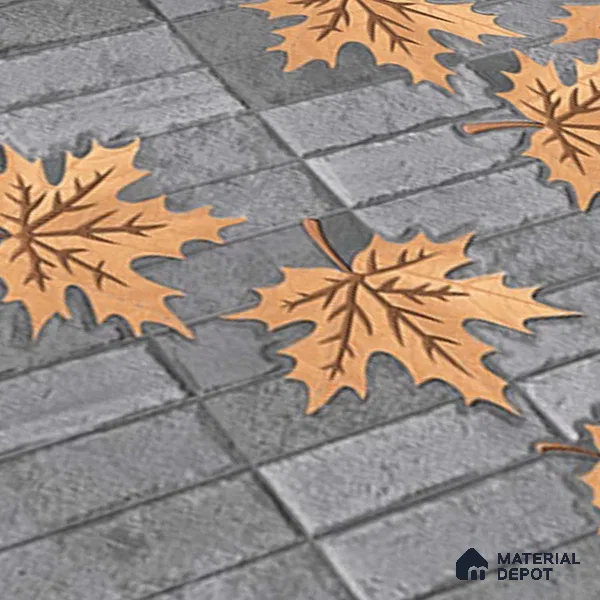 Stone Floor Tile TL 05766 Strada Slate Leaf 20 inch x 20 inch Vitrified Matte Finish - 12 mm | Suitable for Parking, Balcony, Courtyard, Patio, Terrace | Pattern Alignment May Vary | 2-3 mm Spacer is Mandatory