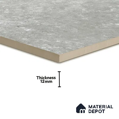 Stone Floor Tile TL 05366 Strada Smoke Sky 16 inch x 16 inch Vitrified Plain Matte Finish - 12 mm | Suitable for Parking, Balcony, Courtyard, Patio, Terrace (Sample)