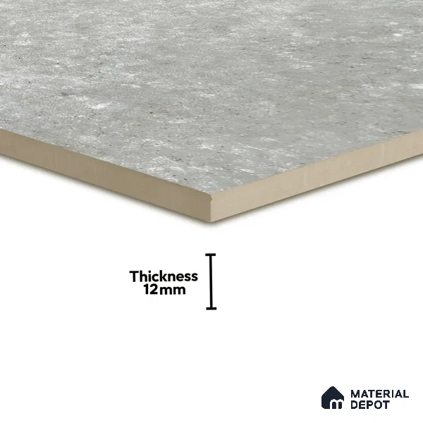 Stone Floor Tile TL 05366 Strada Smoke Sky 16 inch x 16 inch Vitrified Plain Matte Finish - 12 mm | Suitable for Parking, Balcony, Courtyard, Patio, Terrace (Sample)