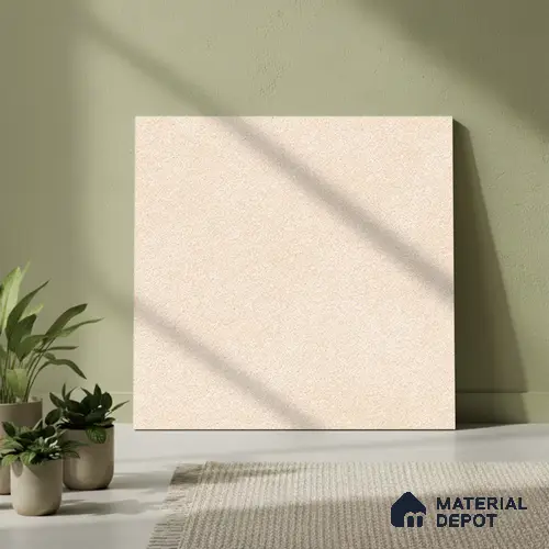 Stone Floor Tile TL 05367 D Strada Tars Cream 20 inch x 20 inch Vitrified Matte Finish - 12 mm | Suitable for Parking, Balcony, Courtyard, Patio, Terrace | Pattern Alignment May Vary | 2-3 mm Spacer is Mandatory
