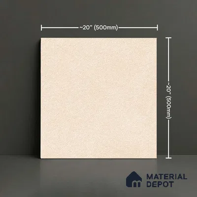 Stone Floor Tile TL 05367 D Strada Tars Cream 20 inch x 20 inch Vitrified Matte Finish - 12 mm | Suitable for Parking, Balcony, Courtyard, Patio, Terrace | Pattern Alignment May Vary | 2-3 mm Spacer is Mandatory (Sample)
