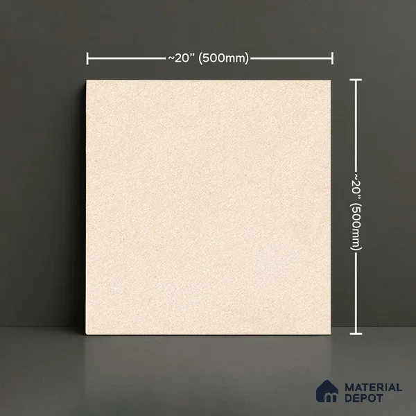 Stone Floor Tile TL 05367 D Strada Tars Cream 20 inch x 20 inch Vitrified Matte Finish - 12 mm | Suitable for Parking, Balcony, Courtyard, Patio, Terrace | Pattern Alignment May Vary | 2-3 mm Spacer is Mandatory (Sample)