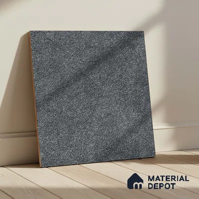 Stone Floor Tile TL 05367 Strada Tars Black 20 inch x 20 inch Vitrified Matte Finish - 12 mm | Suitable for Parking, Balcony, Courtyard, Patio, Terrace | Pattern Alignment May Vary | 2-3 mm Spacer is Mandatory (Sample)