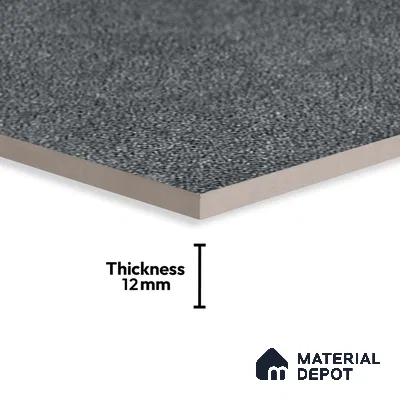 Stone Floor Tile TL 05367 Strada Tars Black 20 inch x 20 inch Vitrified Matte Finish - 12 mm | Suitable for Parking, Balcony, Courtyard, Patio, Terrace | Pattern Alignment May Vary | 2-3 mm Spacer is Mandatory (Sample)