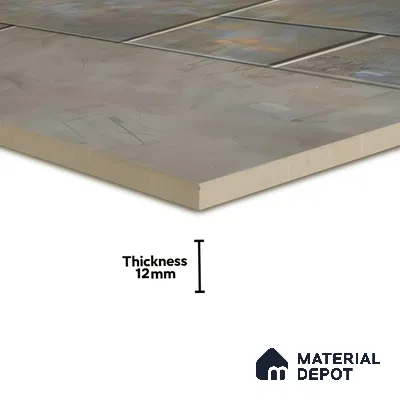 Stone Floor Tile TL 05368 Strada Urban Verde 16 inch x 16 inch Vitrified Punch Matte Finish - 12 mm | Suitable for Parking, Balcony, Courtyard, Patio, Terrace | Pattern Alignment May Vary | 2-3 mm Spacer is Mandatory