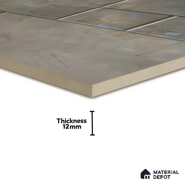 Stone Floor Tile TL 05368 Strada Urban Verde 16 inch x 16 inch Vitrified Punch Matte Finish - 12 mm | Suitable for Parking, Balcony, Courtyard, Patio, Terrace | Pattern Alignment May Vary | 2-3 mm Spacer is Mandatory