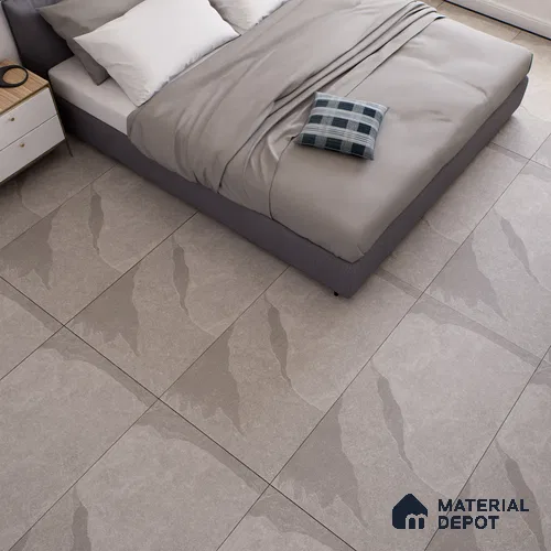 Stone Floor & Wall Tile TL 07153 Forenza Grey 4 ft x 2 ft Matte Finish Vitrified Tile - 9 mm | 4 Random Design | Suitable For living Room, Bedroom, Bathroom