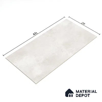 Stone Floor & Wall Tile TL 07103 Malaga Bianco 4 ft x 2 ft Matte Finish Vitrified Tile - 9 mm | 4 Random Design | Suitable For living Room, Bedroom, Bathroom (Sample)