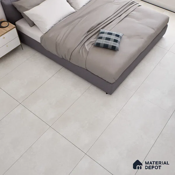 Stone Floor & Wall Tile TL 07103 Malaga Bianco 4 ft x 2 ft Matte Finish Vitrified Tile - 9 mm | 4 Random Design | Suitable For living Room, Bedroom, Bathroom (Sample)