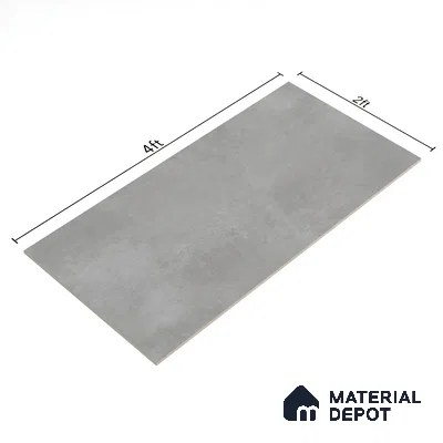 Stone Floor & Wall Tile TL 07104 Malaga LightGrey 4 ft x 2 ft Matte Finish Vitrified Tile - 9 mm | 4 Random Design | Suitable For living Room, Bedroom, Bathroom | Random Designs