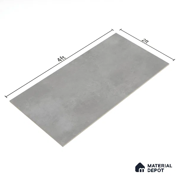 Stone Floor & Wall Tile TL 07104 Malaga LightGrey 4 ft x 2 ft Matte Finish Vitrified Tile - 9 mm | 4 Random Design | Suitable For living Room, Bedroom, Bathroom | Random Designs