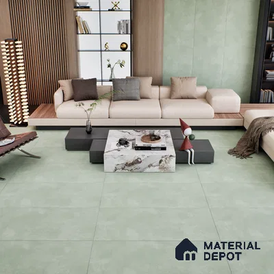 Stone Floor & Wall Tile TL 07088 Malaga Olive 4 ft x 2 ft Matte Finish Vitrified Tile - 9 mm | 4 Random Design | Suitable For living Room, Bedroom, Bathroom (Sample)