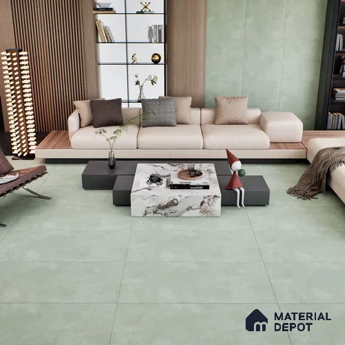 Stone Floor & Wall Tile TL 07088 Malaga Olive 4 ft x 2 ft Matte Finish Vitrified Tile - 9 mm | 4 Random Design | Suitable For living Room, Bedroom, Bathroom | Random Designs