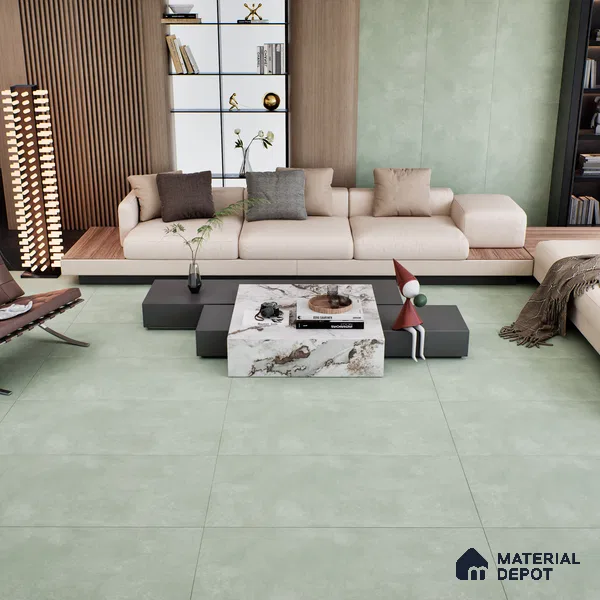 Stone Floor & Wall Tile TL 07088 Malaga Olive 4 ft x 2 ft Matte Finish Vitrified Tile - 9 mm | 4 Random Design | Suitable For living Room, Bedroom, Bathroom (Sample)