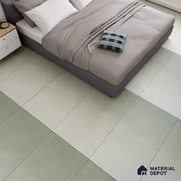 Cement Floor & Wall Tile TL 07112 Skiffar Verde 4 ft x 2 ft Matte Finish Vitrified Tile - 9 mm | 1 Random Design | Suitable For living Room, Bedroom, Bathroom