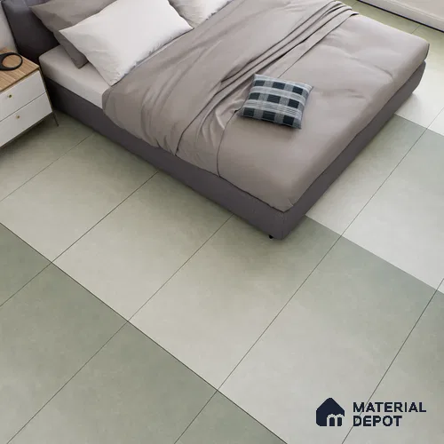 Cement Floor & Wall Tile TL 07112 Skiffar Verde 4 ft x 2 ft Matte Finish Vitrified Tile - 9 mm | 1 Random Design | Suitable For living Room, Bedroom, Bathroom | Random Designs