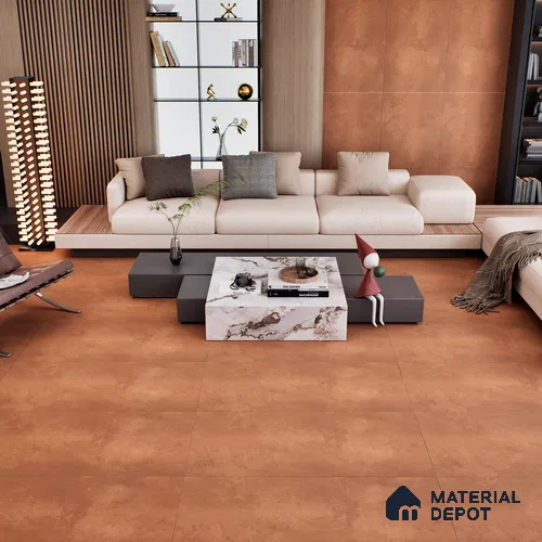 Terracotta Floor & Wall Tile TL 07086 Malaga Cotto 4 ft x 2 ft Matte Finish Vitrified Tile - 9 mm | 4 Random Design | Suitable For living Room, Bedroom, Bathroom | Random Designs