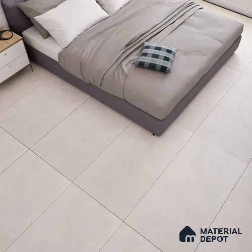 Stone Floor & Wall Tile TL 07146 Evolution White 4 ft x 2 ft Matte Finish Vitrified Tile - 9 mm | 4 Random Design | Suitable For living Room, Bedroom, Bathroom | Random Designs
