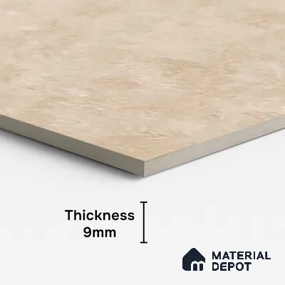 Stone Floor & Wall Tile TL 07085 C Unika Kemberg Camel 4 ft x 2 ft Matte Finish GVT Vitrified Tile - 9 mm | 4 Random Design | Suitable For living Room, Bedroom, Bathroom | Random Designs