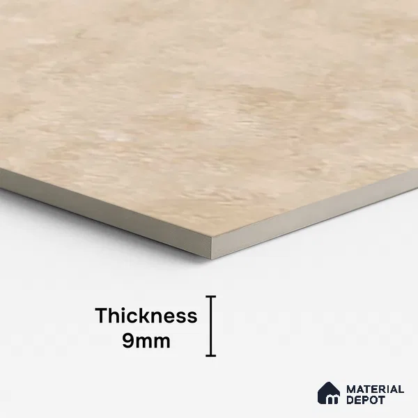 Stone Floor & Wall Tile TL 07085 C Unika Kemberg Camel 4 ft x 2 ft Matte Finish GVT Vitrified Tile - 9 mm | 4 Random Design | Suitable For living Room, Bedroom, Bathroom | Random Designs