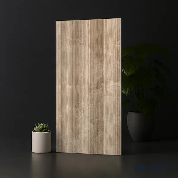 Stone Wall Tile TL 07085 D Liner Kemberg Natural 4 ft x 2 ft Matte Finish GVT Vitrified Tile - 9 mm | 4 Random Design | Suitable For living Room, Bedroom, Bathroom | Random Designs
