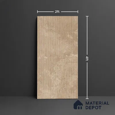 Stone Wall Tile TL 07085 D Liner Kemberg Natural 4 ft x 2 ft Matte Finish GVT Vitrified Tile - 9 mm | 4 Random Design | Suitable For living Room, Bedroom, Bathroom | Random Designs