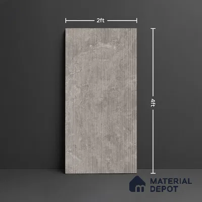 Stone Wall Tile TL 07085 F Liner Kemberg Gris 4 ft x 2 ft Matte Finish GVT Vitrified Tile - 9 mm | 4 Random Design | Suitable For living Room, Bedroom, Bathroom | Random Designs