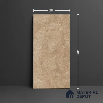 Stone Floor & Wall Tile TL 07085 G Unika Kemberg Natural 4 ft x 2 ft Matte Finish GVT Vitrified Tile - 9 mm | 4 Random Design | Suitable For living Room, Bedroom, Bathroom | Random Designs