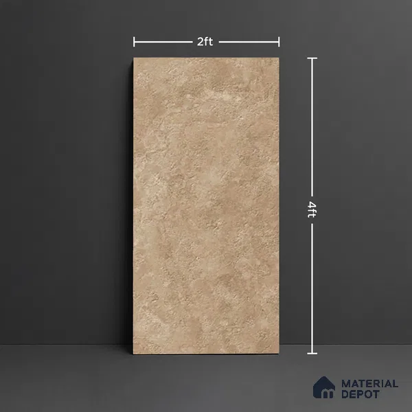 Stone Floor & Wall Tile TL 07085 G Unika Kemberg Natural 4 ft x 2 ft Matte Finish GVT Vitrified Tile - 9 mm | 4 Random Design | Suitable For living Room, Bedroom, Bathroom | Random Designs