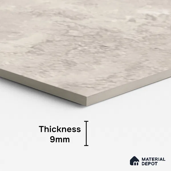 Stone Floor & Wall Tile TL 07085 H Unika Kemberg Bianco 4 ft x 2 ft Matte Finish GVT Vitrified Tile - 9 mm | 4 Random Design | Suitable For living Room, Bedroom, Bathroom | Random Designs