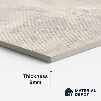 Stone Wall Tile TL 07085 I Liner Kemberg Bianco 4 ft x 2 ft Matte Finish GVT Vitrified Tile - 9 mm | 4 Random Design | Suitable For living Room, Bedroom, Bathroom | Random Designs