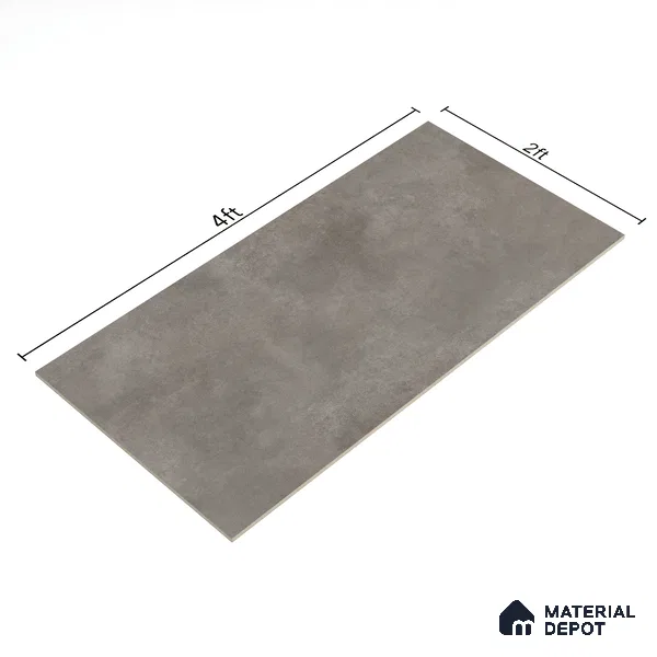 Stone Floor & Wall Tile TL 07087 Malaga Mud 4 ft x 2 ft Matte Finish Vitrified Tile - 9 mm | 4 Random Design | Suitable For living Room, Bedroom, Bathroom (Sample)